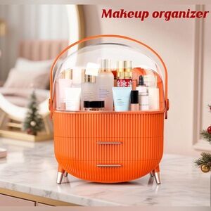 Makeup Organizers and Storage Vanity Cosmetics Skincare With Lid & Drawers